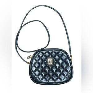Vintage Judith Leiber Fabulous Small Classic Black Quilted Leather Crossbody Bag